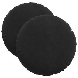 vidaXL Sitzkissen 2 St&uuml;ck Schwarz &Oslash; 40 x 13 cm Samt