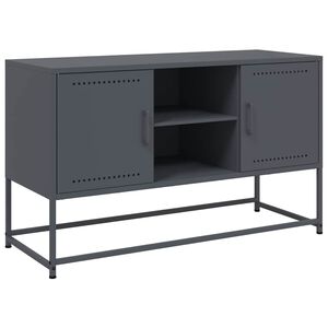 vidaXL TV-Schrank Anthrazit 100,5x39x60,5 cm Stahl