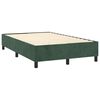 vidaXL Boxspringbett mit Matratze Dunkelgrün 120x190 cm Samt