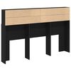 vidaXL Kopfteil Schrank Schwarz Eichen-Optik 160 x 19 x 103,5 cm