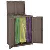 vidaXL M&uuml;lleimer mit 2 Klappen Braun 65x45x88 cm PP