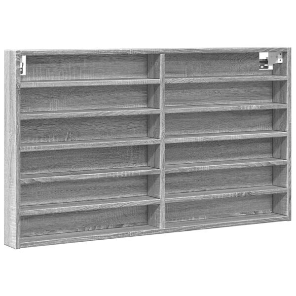 vidaXL Vitrinenschrank Grau Sonoma 100x8,5x58 cm Holzwerkstoff