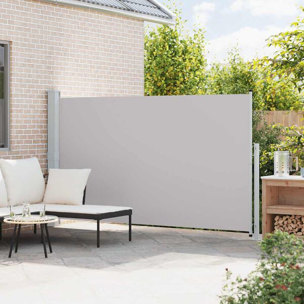 vidaXL Seitenmarkise Ausziehbar 180x300 cm Grau