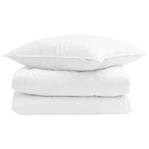 vidaXL Sommerdecke mit Kissen 2 stk. Wei&szlig; Daunenfeder