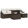 vidaXL Gartensofa-set 6 stk. Braun Poly-Rattan