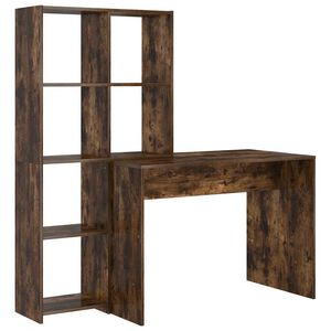 vidaXL Schreibtisch R&auml;uchereiche 138,5 x 55 x 143 cm Holzwerkstoff
