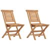 vidaXL Klappst&uuml;hle, 2 St&uuml;ck, 47 x 63 x 90 cm, Massivholz Teak