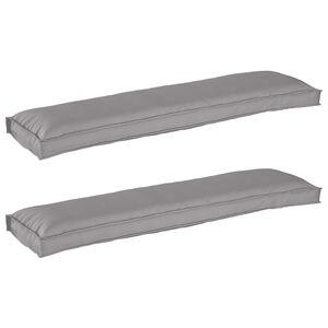 vidaXL Palettenkissenset 2 stk. Oxford-Stoff Grau 150 x 40 x 8 cm