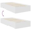 vidaXL Bettrahmen mit Schubladen Wei&szlig; 100 x 200 cm Holzwerkstoff