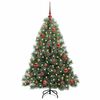 vidaXL K&uuml;nstlicher Weihnachtsbaum mit 150 LEDs Gr&uuml;n 150 cm PE und PVC
