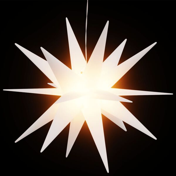 vidaXL LED-Weihnachtssterne 3 Stk. Faltbar Wei&szlig; 100 cm