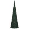 vidaXL Weihnachtsbaum with LED String Lights Gr&uuml;n 150 x 150 cm PVC