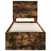 vidaXL Bettrahmen Ger&auml;ucherte Eiche 75 x 190 cm Massives Kiefernholz