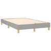 vidaXL Boxspringbett mit Matratze Hellgrau 120x200 cm Stoff