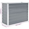 vidaXL Garten-Hochbeet Verzinkter Stahl 100x40x77 cm Grau