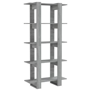 vidaXL B&uuml;cherregal/Raumteiler Grau Sonoma 80x30x160 cm Holzwerkstoff