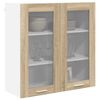 vidaXL H&auml;ngeschrank mit T&uuml;r Sonoma-Eiche 80 x 31 x 80 cm Holzwerkstoff