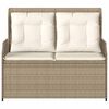 vidaXL Gartenbank Beige Poly-Rattan