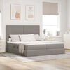 vidaXL Aufbewahrungsbett mit Matratze Taupe 180 x 200 cm Kunstleder