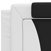 vidaXL Bett "Viana" mit Matratze Wei&szlig; und Schwarz 200x200 cm Kunstleder
