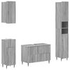 vidaXL 4-teiliges Badezimmer-Schrank-Set ZWOLLE Sonoma-Grau