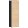 vidaXL Highboard Schwarz Eichen-Optik 60 x 35 x 180 cm Holzwerkstoff