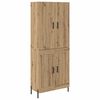 vidaXL Highboard Artisan-Eiche 69,5 x 34 x 180 cm Holzwerkstoff
