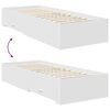 vidaXL Bettrahmen Wei&szlig; und Silber 75 x 190 cm Holzwerkstoff