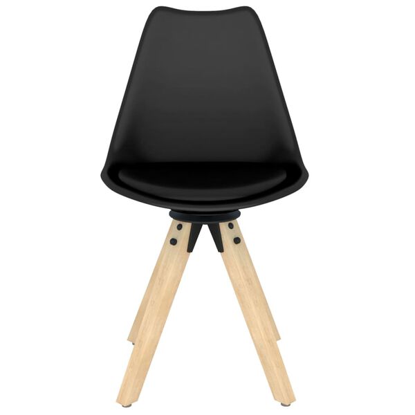 vidaXL Esszimmerst&uuml;hle 4 Stk. Drehbar Schwarz PP