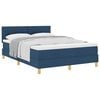 vidaXL Boxspringbett mit Kissen mit Kopfteil Blau 140 x 190 cm Stoff