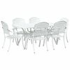 vidaXL Garten Essgruppe 7 pcs Wei&szlig; Aluminium