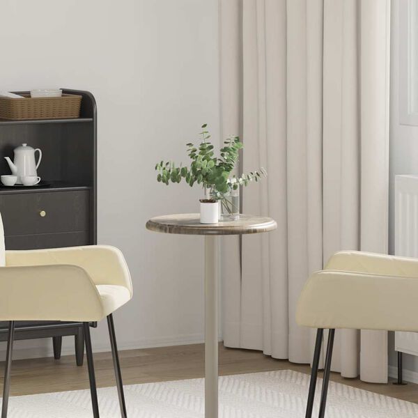 vidaXL Tischplatte Grau &Oslash;40x2,5 cm Marmor