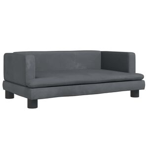 vidaXL Hundebett Dunkelgrau 80x45x30 cm Samt