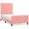 vidaXL Bettgestell mit Kopfteil Rosa 90x190 cm Samt