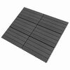 vidaXL Terrassendiele 6 pcs Schwarz 60 x 30 cm WPC