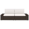 vidaXL Modulares 2-Sitzer-Sofa Poly Rattan Braun