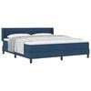 vidaXL Boxspringbett mit Kopfteil Blau 200 x 180 cm Stoff