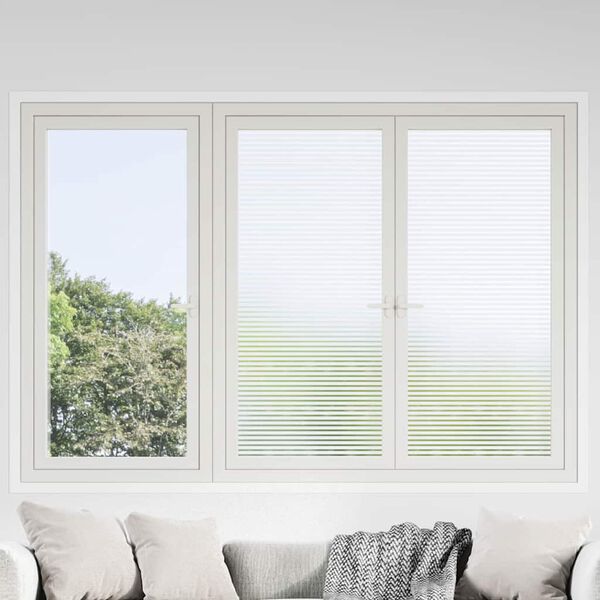 vidaXL Fensterfolie Matt Streifen-Design 45x1000 cm PVC