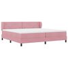 vidaXL Boxspringbett mit Matratze mit Kopfteil Rosa 200 x 200 cm Samt