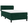 vidaXL Boxspringbett mit Matratze Dunkelgr&uuml;n 100x200 cm Samt