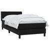 vidaXL Boxspringbett mit Matratze Schwarz 90x220 cm Samt