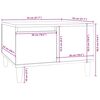 vidaXL Couchtisch Betongrau 55x55x36,5 cm Holzwerkstoff
