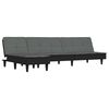 vidaXL Schlafsofa in L-Form Dunkelgrau 255x140x70 cm Stoff