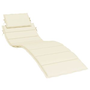 vidaXL Sonnenliegen-Auflage Creme 186x58x4 cm Oxford-Gewebe