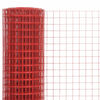 vidaXL Drahtzaun Stahl mit PVC-Beschichtung 10x1 m Rot