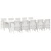 vidaXL Garten Essgruppe 11 pcs Wei&szlig; und Taupe Kunststoff-Rattan