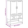 vidaXL Highboard Rosa 68x39x111,5 cm Kaltgewalzter Stahl