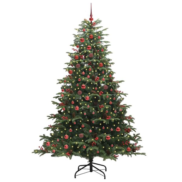 vidaXL K&uuml;nstlicher Weihnachtsbaum mit 300 LEDs mit St&auml;nder Gr&uuml;n 210 cm
