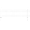 vidaXL Zaun mit Pfosten Silber 0,6 x 25 m Stahl