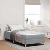 vidaXL Boxspringbett mit Matratze Hellgrau 90 x 190 cm Stoff